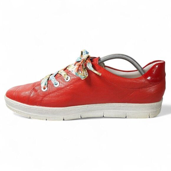 Remonte Ravenna D5803-33 Red Leather Low-Top Casual Sneakers Women's 11.5/44 - Picture 6 of 12